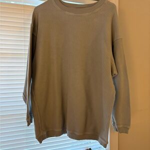 Women’s Ribbed Crewneck - Gray